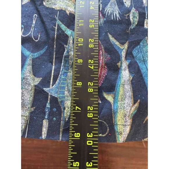 Clearwater Outfitters Mens Button Up Shirt Large Pocket Fish Lures Outdoor Blue - Picture 8 of 8